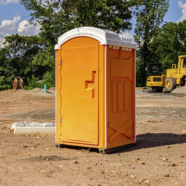 how often are the portable toilets cleaned and serviced during a rental period in Byron